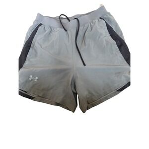 Under Armour Men Gray HeatGear Running Shorts Medium M Athletic Gym Workout